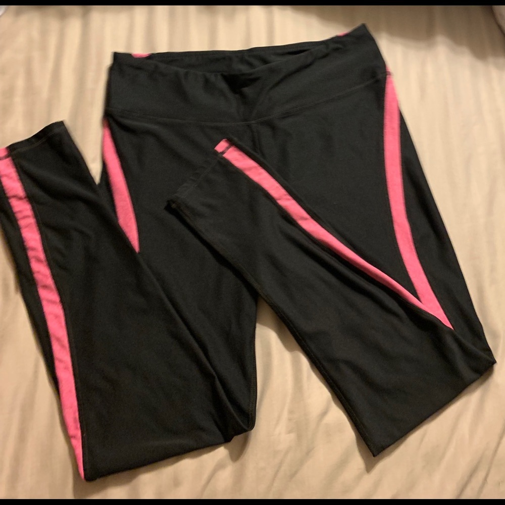 RBX Black with pink stripe  workout Leggin…
